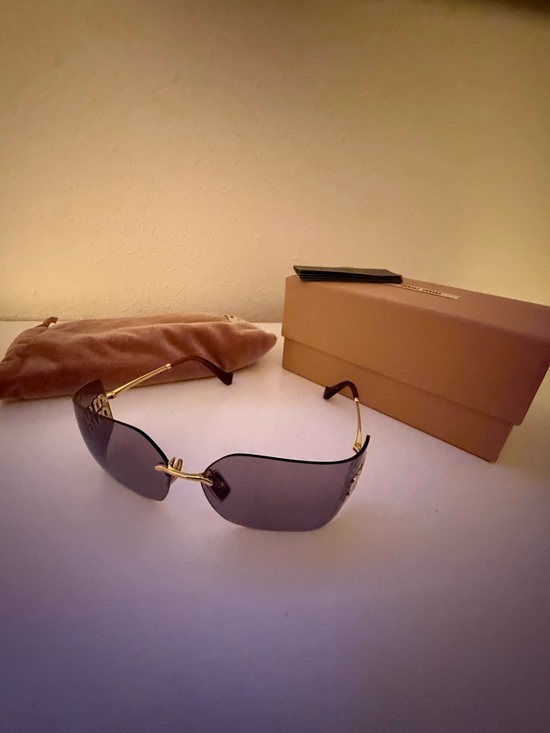Miu Miu Aube Sunglasses (Brown-Gray) main image 6